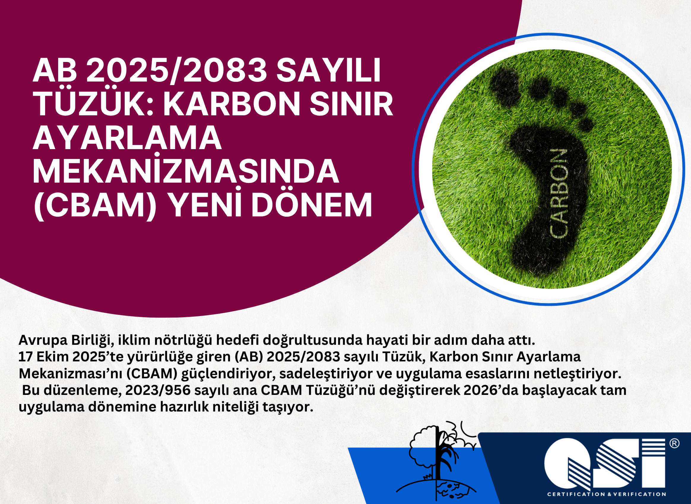 AB 2025/2083 Sayılı Tüzük: Karbon Sınır Ayarlama Mekanizmasında (CBAM) Yeni Dönem